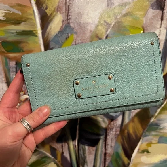Kate Spade Light Blue Wallet used project wallet - Picture 2 of 4